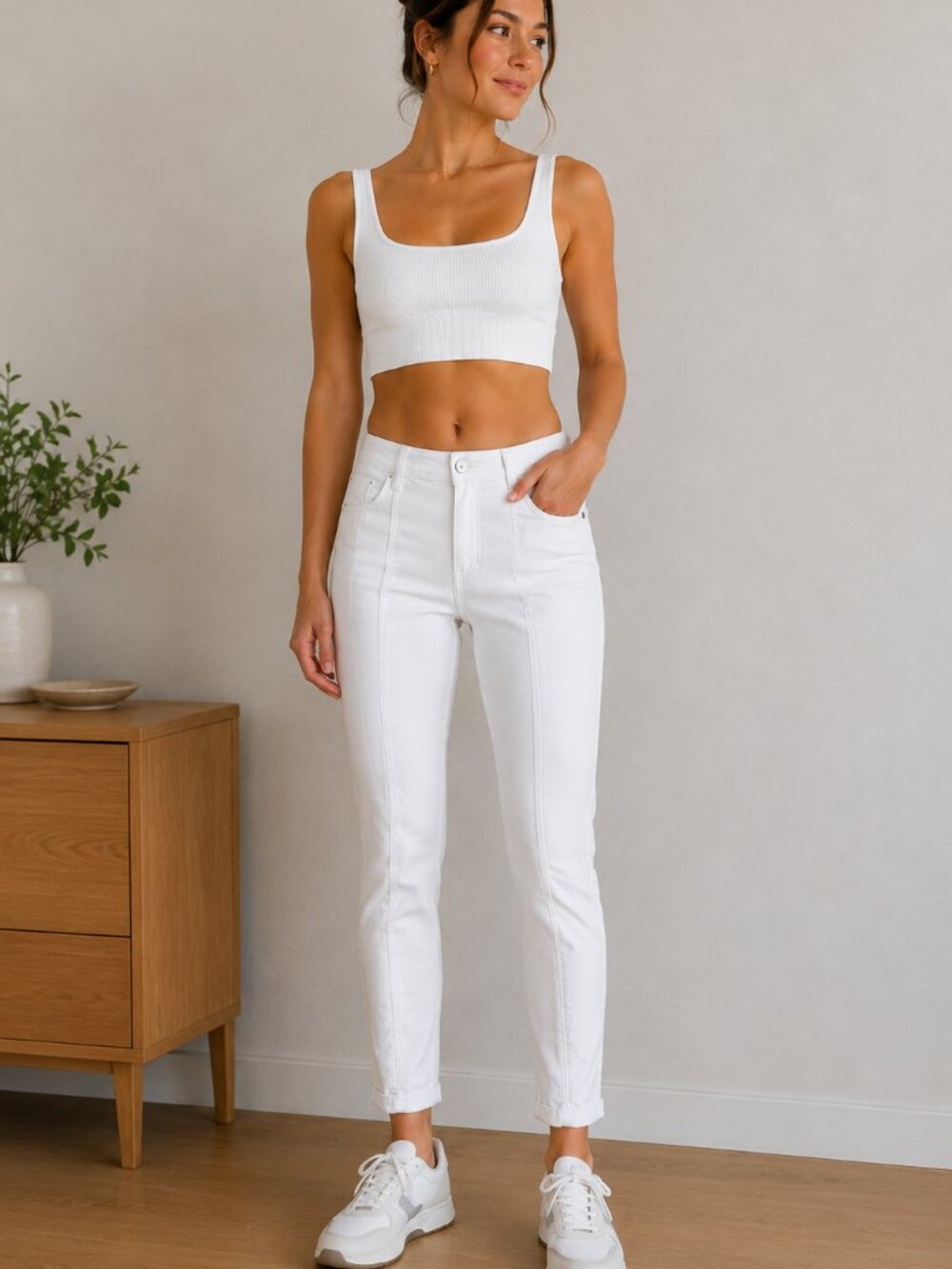 $128 Free People We The Free Feel Alright Pant White Size 27